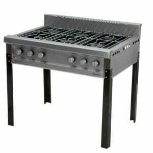 #101_Anafe Morelli BasicCheff 1100 6 Hornallas Gas Reja Fundicion