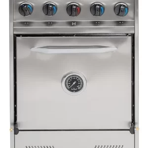 #301_Cocina Industrial Gastroequip; 4 Hornallas; Puerta ciega; Multigas; 58(frente)x85x60 cm