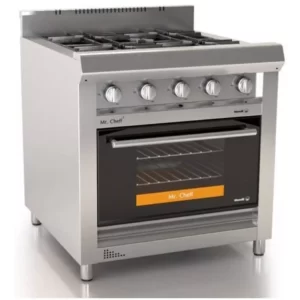 #304_Cocina Morelli Mr Cheff 750; 4 Hornallas; Puerta con visor; Multigas; 77(frente)x90x75 cm