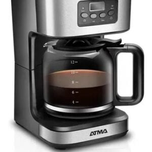 #2502_Cafetera Atma CA8182 automática negra de filtro; 1,80 litros