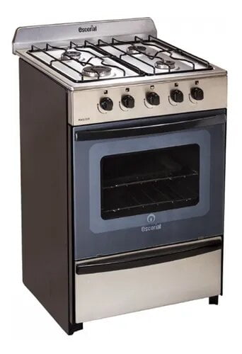 2702_Cocina Escorial Master; Multigas; 4 Hornallas; Puerta con visor;  57x93x62 cm - Puro Cash