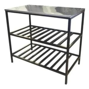 #1802_Mesa De Trabajo 120x55x90 cm; 2 Estantes; Acero Inoxidable