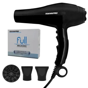 #1217_Secador de Pelo Profesional Teknikpro Full Technology 5000; con difusor; 2200w; con cable