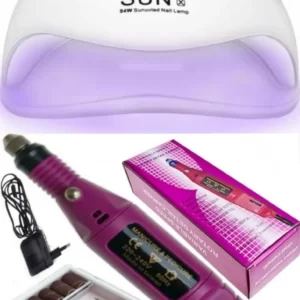 #1233_Cabina UV Led Sun 54w + Torno eléctrico profesional