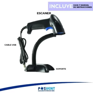 #2155_Lector de Código de Barras Laser 3nstar POSVENT PS9860 1D USB + Impresora Térmica Rpt006